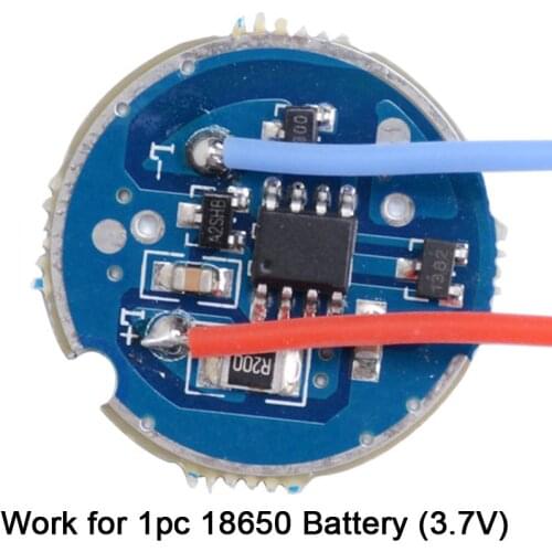 JYL-9807 Strong Light Flashlight Accessories 23mm Magnetic Control Circuit Driver Plate for 3.7V Connect Q5, T6 LED Lamp Bead