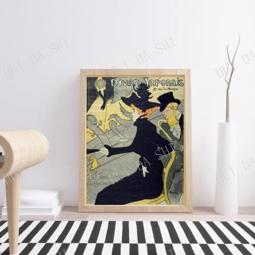 Henri de Toulouse-Lautrec, Divan Japonais, 1893. Fine art poster prints, vintage illustration, retro wall decor, art print