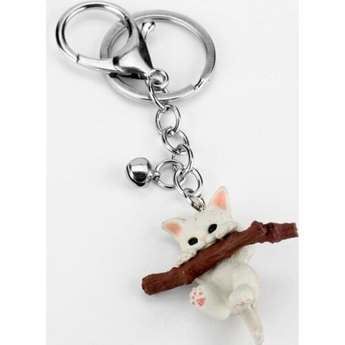 Dongsheng Fashion Cute Cat Branches Keyring Key Chain Animal Pet Cat Key Chain For Women Girls Creative Car Bag Phone Key Ring
