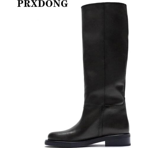 Brand Fashion Knee High Boots For Womens Shoes Autumn Winter Thick Heels High Hoots Shoes Woman Casual Chelsea Booties Size 43