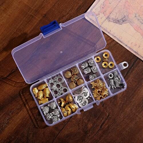 50PCS/Lot Buddha OM Crown Pattern Gold Silver Color DIY Jewelry Accessories Handmade Spacer Beads For Bracelet Necklace Making