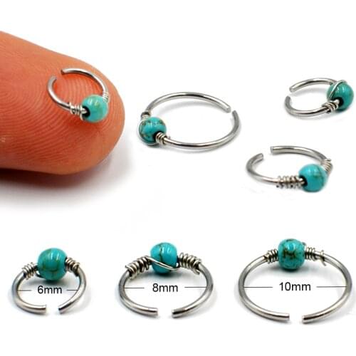 1PC Surgical Steel Bendable Seamless Septum Clicker Nose Ring Tragus Cartilage Earring Body Piercing Jewelry 20g