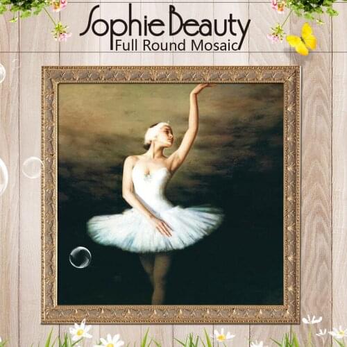 Sophie Beauty Diy Diamond Painting Cross Stitch 5D Full Round Handcraft Providing Performance Ballerina Needlework Mosaic Crafts