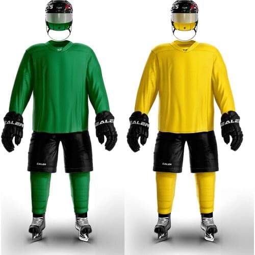 Cool Hockey 2 pieces single color home and away hockey jersey for practice H6000
