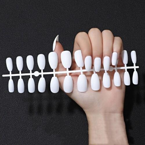 Nail Piece Lengthening French Nail Piece 24 Pieces with Fake Nail Patch Nail Patch Can Be Worn Repeatedly Manicure Nail Stick
