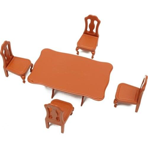 Mini Furniture Dining Tables Chairs Sets For Mini Doll House Miniatures Furniture Toys Gifts For Children Adult