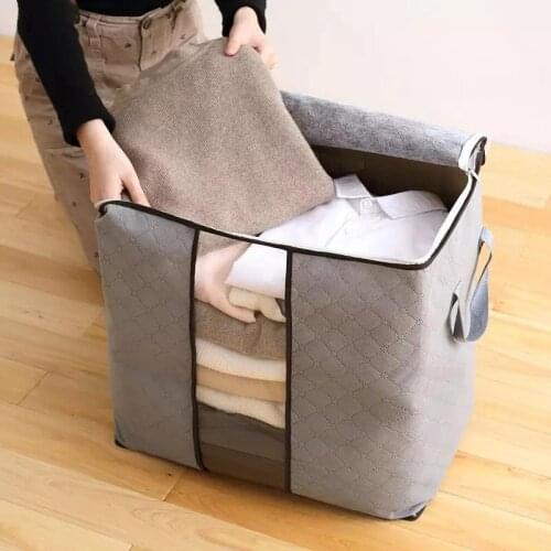 1PC Multifunctional Multi-color Non-woven Quilt Clothing Storage Bag Finishing Bag Storage Bag Household Convenient Storage Box