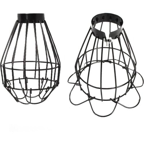 Pet Heating Lamp Shade Iron Vintage Wire Lamp Cage Lampshade For Reptile Pet Brooder Heating Lamp Bulb Guard Cage Lamp Shade