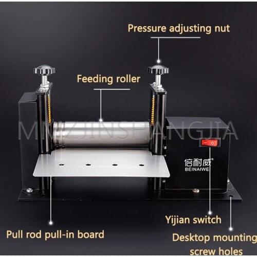 Electric Hand Crank Small-Scale Leather Drawing Machine Manual Glue Machinery Pull The Shoulder Strap Leather Machine