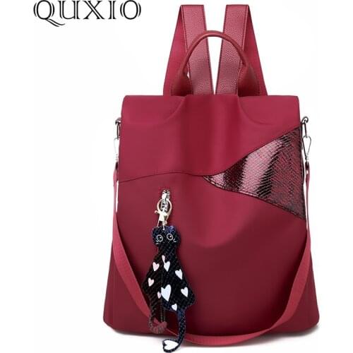 New Multifunction Backpack Women Oxford Bagpack Female Small Backpak Teenager Girls Bookbag Mochila Antirrobo Sac a Dos GH001