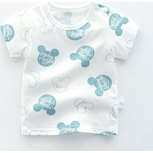 0-2Y New Summer Infant Kids Short Sleeve Tees Cartoon Baby Boys T-Shirts For Baby Boy Girl Clothes Cotton Toddler Tops