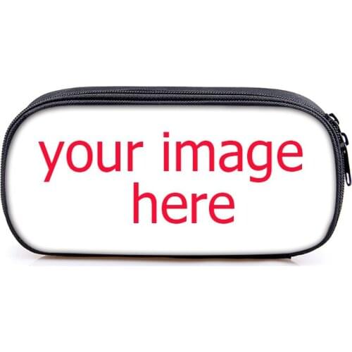Customize Your Logo Name Image Boy Girl Cartoon Pencil Case Bag School Pouches Children Student Pen Bag Kids Purse Wallet