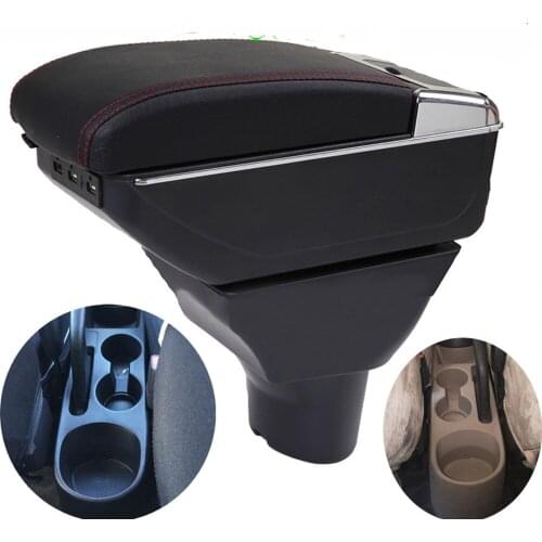 For Hyundai i20 car armrest leather arm rest usb storage box ABS center console accessories interior parts automobile 2011
