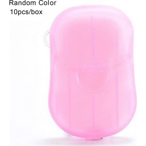 Portable Cleaning Soap Paper Hand Washing Soap Disposable Bath Toiletry Paper Soap Sheet Travel Soap Sheet Random Color