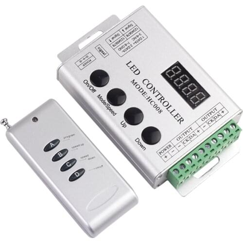 DC5-24V WS2811/WS2812b/WS2813 Pixel RGB LED Strip Remote Controller built-in 133 kinds lighting effect Max load 1024 Pixels IC