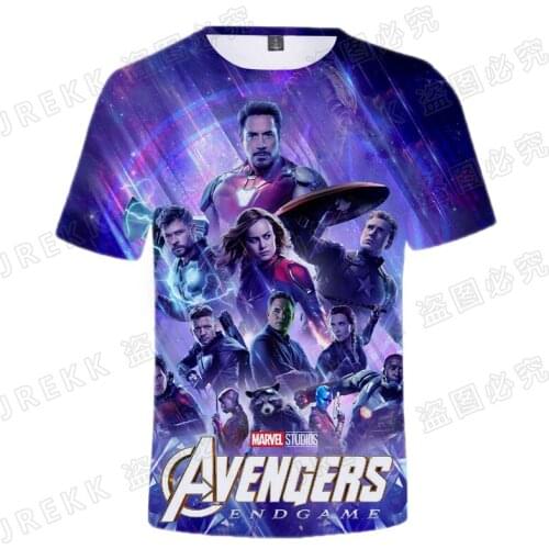 Marvel 3D Printed The Avengers T Shirt Fashion Men Women Children Summer Cool Tops Casual Streetwear Short Sleeve Tee Clothing