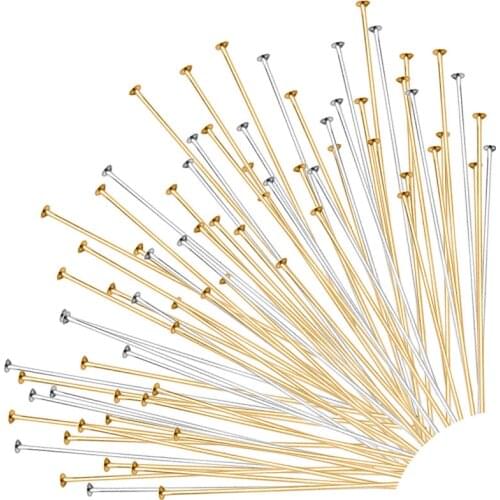 20/25/30/40/50mm Stainless Steel Flat Head Pins Earrings Findings Needles For Jewelry Making Findings Accessories DIY Supplies