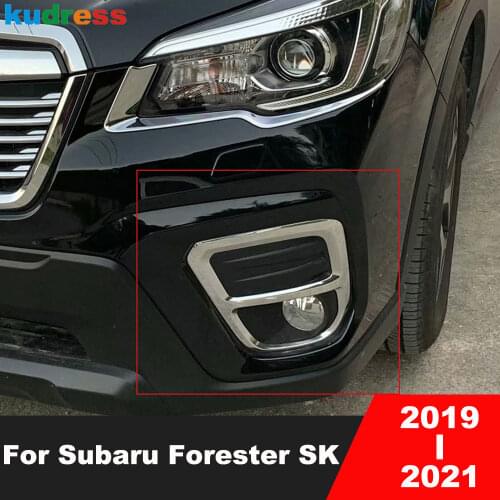 For Subaru Forester SK/Limited 2019 2020 2021 5th Ge Backing Black Front Fog Light Lamp Bumper Foglight Cover Trim Car Styling