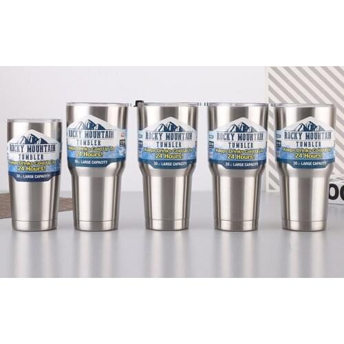 Stainless Steel Vaccum Thermos Tumbler Travel Mug Drink Bottle Hot or Cold Leak-Proof Beer Coffee Cup with Lid