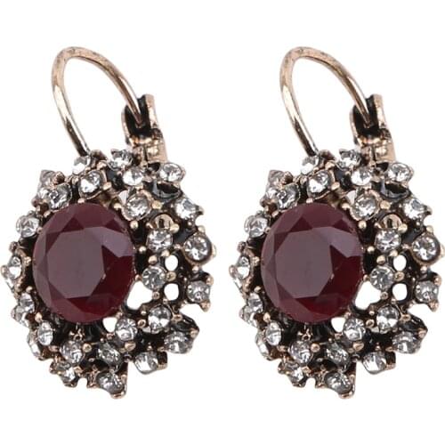 Vintage Crystal Rhinestone Clip On Earrings For Women Fashion Accessories Silver Plated Statement Clip Earring For Women Jewelry