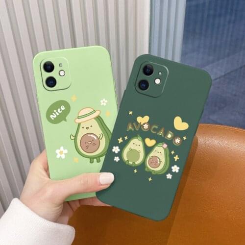Fruit Couple Protection Case For iPhone 12 Pro Max Mini 11 Pro Max Soft Phone Cover For X XR XS MAX SE2020 8 7 6 6S Plus Case