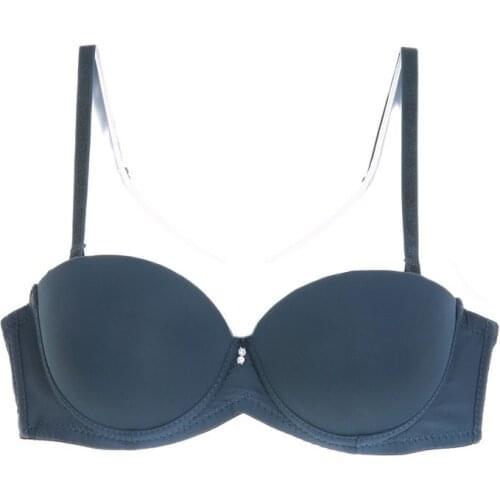 Bras for Women Invisible Intimates Half Cup Glossy Seamless Bras Girls Push Up Underwear Ladies Sexy Bralette Fashion AB Cup