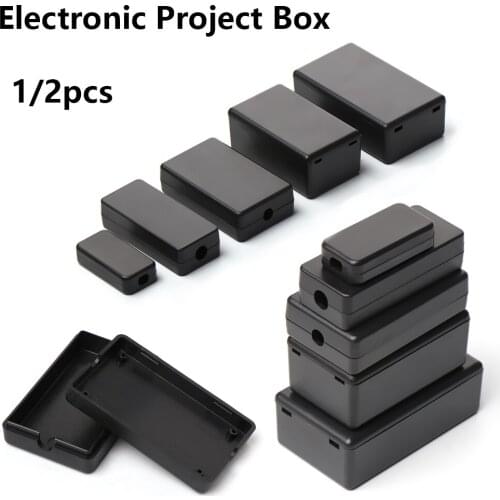 1/2pcs Waterproof Cover Project Plastic Waterproof Black DIY Housing Instrument Case Plastic Electronic Project Box