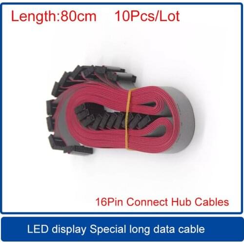 10Pcs/Lot 80cm LED Display Long Flat Wire ,LED Special Data Cable Ribbon Cable Connect Hub Flat Cable Signal Transmit Date Line
