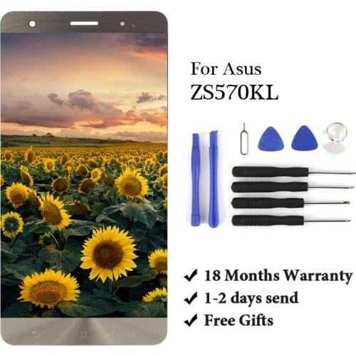 100% test display AAA+++ For Asus zenfone 3 Deluxe ZS570KL LCD Touch Screen Digiziter Assembly Replacement For Z016DA LCD