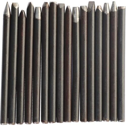 16pcs/20pcs/SetJewellery Engraving Burin Gold Flower Anvil Burin Knife Burin Steel Stamp Hand Carving Flower Work Processing