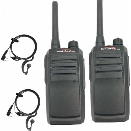2PCS 100% Geniue Xunlibao V10 Walkie Talkie 16CH Two Way Radio UHF 400-470MHZ Portable Ham FMR Radio 8W Flashlight Programmable