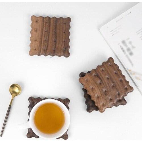 2021 Black Walnut Cup Pad Natural Wood Tea Coaster High Temperature Resistant Milk Coffee Mug Mat Home Kitchen Supplies New