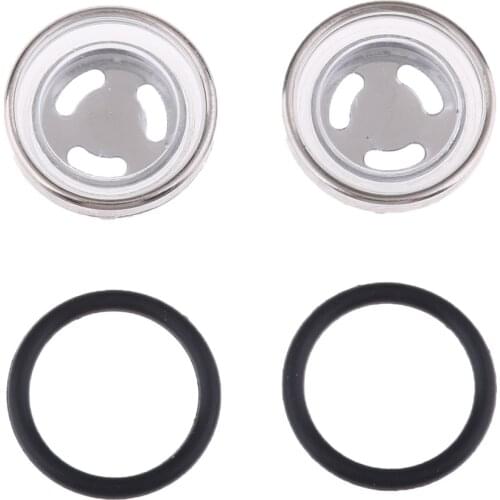 4 Pcs. Universal Motorcycle Sight Glass Oil Sight Glass With Sealing Rings Suitable For Front Or Rear Brake Cylinder, Φ18mm