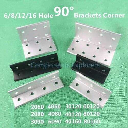 6 8 12 16 Hole 90 Degree Brackets Corner 2060 3090 40120 2080 30120 40160 4060 6090 80120 4080 60120 80160 L Connector