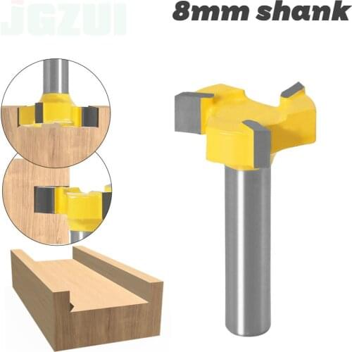 8mm Shank Flush trim bit Z3 Milling Straight Edge Slotting Milling Cutter Cutting Handle for Wood Woodwork