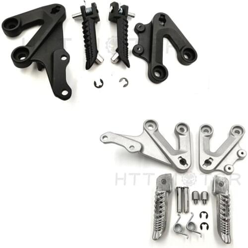 Aftermarket free shipping motorcycle parts Front Foot Pegs Footrest Brackets Set For Suzuki GSXR1000 GSX-R1000 2003-2004