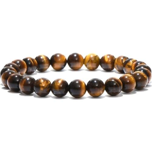 Natural Stone Beads Buddha Bracelet Brown Tiger Eyes Yoga Meditation Braclet For Men Women Hand Jewelry Homme Unisex