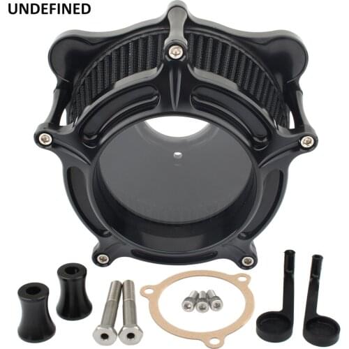 Black Air Filter Motorcycle CNC Air Cleaner Intake System Kit For Harley Touring Road Glide Road King 2008-16 Softail Dyna FXDLS