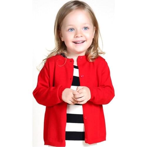 12M-6Y Baby Girls Costume Knitted Boys Cardigan Jacket Toddler Kids Boys Sweater Children Outwear Clothing Good Quality DQ705