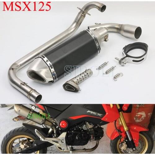 MSX 125 Motorcycle For Ak Exhaust Muffler With DB Killer Connect Pipe FOR HONDAA MSX125 2012 2013 2014 2015