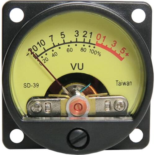 VU Meter Level Meter With Backlight Warm Yellow DIY Power Amplifier Head Meter Yellow Label