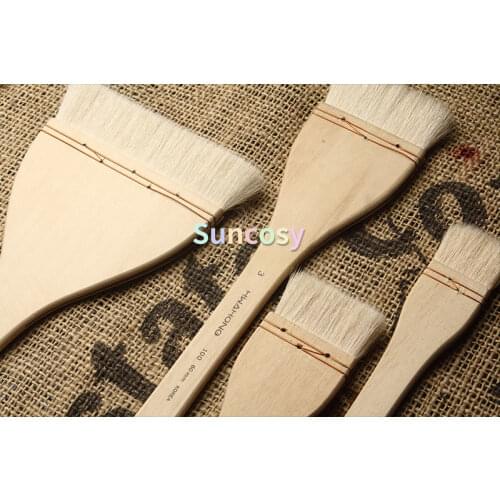 Hwahong 100 Series Brush, Uniformly Painted for Large Surface, Natural Coloration, Soft Goat Hair Brush,Art Supplies