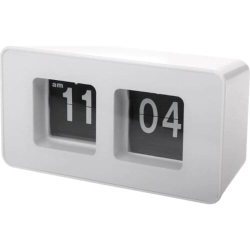 Retro Flip Classic Stylish Desk Auto Modern Wall Clock