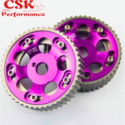 2Pcs Adjustable Cam Gears Pulley Kit Fits For Toyota Supra 1JZ 1JZGTE 2JZ 2JZGTE Purple/Red/Blue