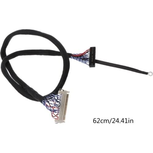 Hooks LVDS Cable D8 FIX-30P-D8 FIX 30 Double Pins 2ch 8bit 1.0mm Pitch 250mm 500mm 17-21inch LCD Display Panel Screen Controller