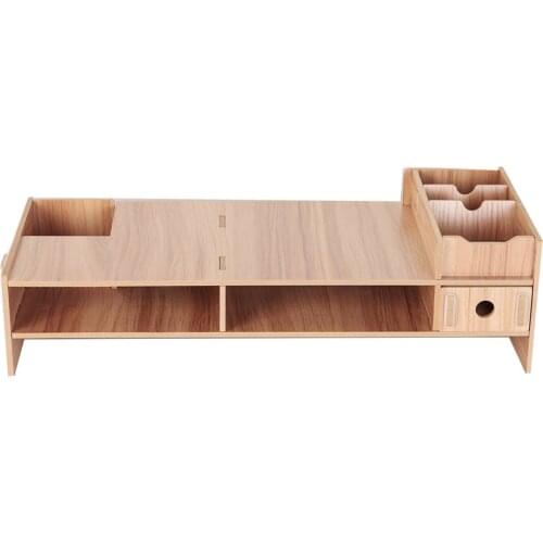 Multi-function Desktop Monitor Stand Computer Screen Riser Wood Shelf Plinth Strong Laptop Stand Desk Holder For Notebook TV