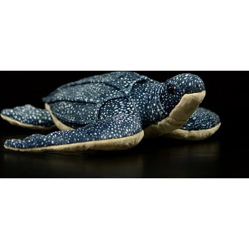 30cm Real Life Soft Leatherback Turtle Stuffed Toy Lifelike Sea Life Animals Tortoise Model Plush Dolls For Kids Gift Simulation