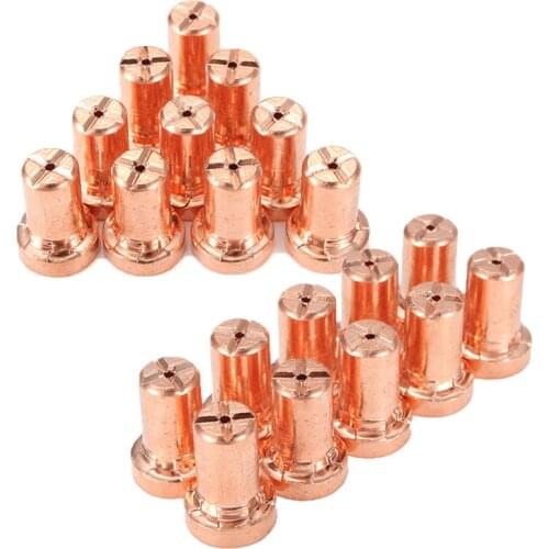 10Pcs Plasma Tips Nozzle 10/15mm Height Electrodes for PT-31 LG-40 Cutting Torch
