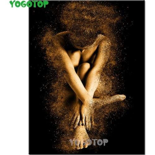 Full Drill Abstract Golden Nude Woman 5D DIY Diamond Painting Square Round Picture Mosaic Embroidery Handmade hobby YY4978