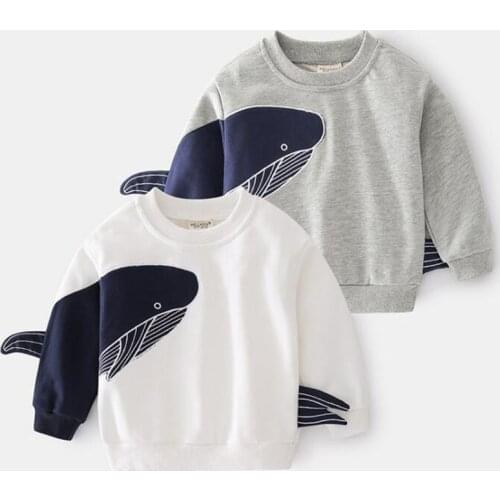 Casual Spring Baby Boys Printing Pullover T-shirt Children Childrens Autumn Loose Kids Baby Boys Long Sleeve Exercise T-shirt